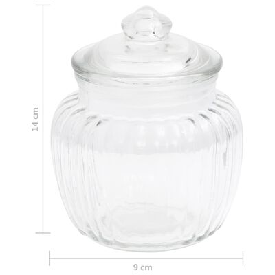 vidaXL Storage Jars 6 pcs 500 ml Glass