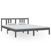 vidaXL Bed Frame without Mattress Grey Solid Wood 160x200 cm