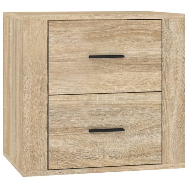 vidaXL Wall-mounted Bedside Cabinet Sonoma Oak 50x36x47 cm