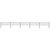 vidaXL Garden Fence with Spear Top Steel 892.5x60 cm Black