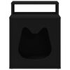 vidaXL Cat House Black 42.5 x 40 x 53.5 cm Engineered Wood