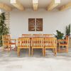 vidaXL Garden Dining Set 7 pcs Brown Solid Acacia Wood