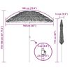 vidaXL Garden Parasol Natural 160 x 160 x 196 cm