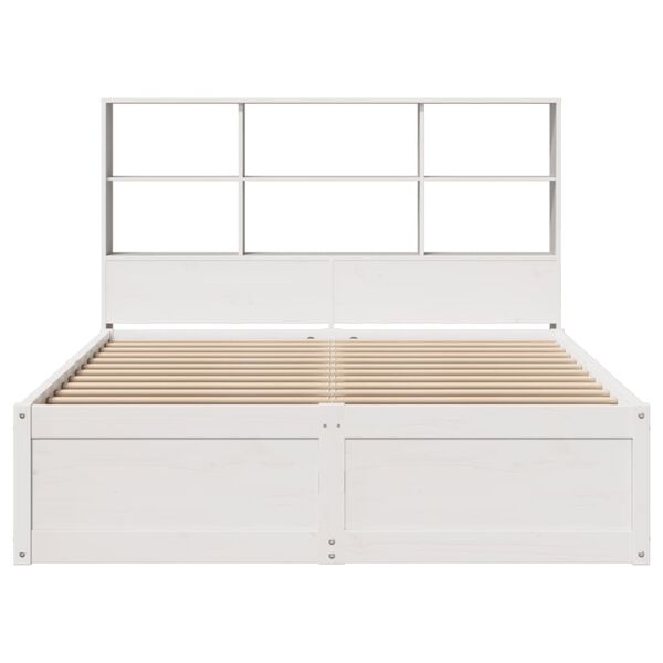 vidaXL Bed Frame without Mattress White 140x190 cm Solid Wood Pine