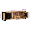vidaXL TV Cabinet 100x30x35 cm Solid Rough Wood Mango