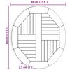 vidaXL Table Top Solid Teak Wood Round 2.5 cm 80 cm