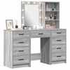 vidaXL Dressing Table 3 pcs Grey 40 x 41 x 135 cm Engineered wood