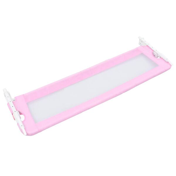 vidaXL Toddler Safety Bed Rail Pink 120x42 cm Polyester