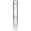 vidaXL Arched Gabion Baskets 4 pcs 400x50x220/240 cm Galvanised Iron