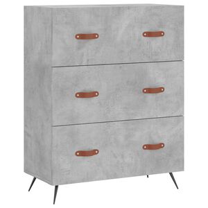 vidaXL Chest of Drawers Concrete Grey 69.5x34x90 cm Engineered Wood