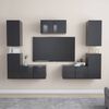vidaXL 7 Piece TV Cabinet Set Grey Engineered Wood