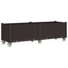 vidaXL Garden Planter with Wheels Brown 160x50x54 cm PP