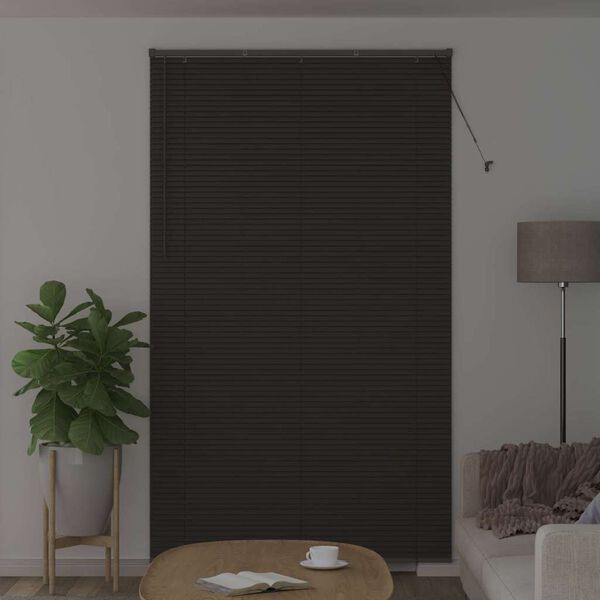 vidaXL Window Blind with Curtains Manual Dark grey Aluminium