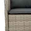 vidaXL Garden Chairs with Cushions 2 pcs Light Grey Poly Rattan