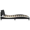 vidaXL Bed Frame "Dover" Black and White 180x200 cm Super King Faux Leather