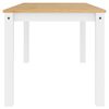 vidaXL Dining Table Panama White 160x80x75 cm Solid Wood Pine