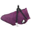 vidaXL Dog Coat with Harness Purple L52 Fleece and Polyester