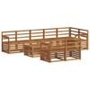 vidaXL Outdoor Sofa Set 9 pcs Natural Polyester