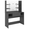 vidaXL Makeup Table with LED Lights 100x40x135 cm MDF Grey