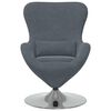 vidaXL Egg Chair Dark Grey 63 x 73 x 90 cm Velvet