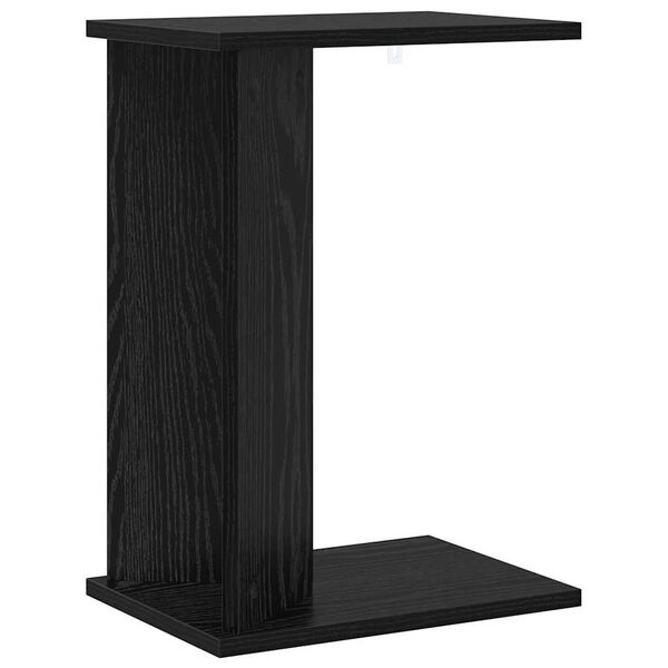 vidaXL End Table Black Oak 35 x 25 x 50 cm Engineered Wood