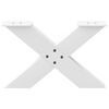 vidaXL Coffee Table Legs X-Shaped 2 pcs White 50x(30-31) cm Steel