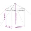 vidaXL Party Tent Folding Taupe 200 x 200 x 306 cm Oxford Fabric