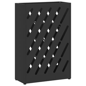 vidaXL Rain Umbrella Stand Black 28 x 12 x 41 cm Steel