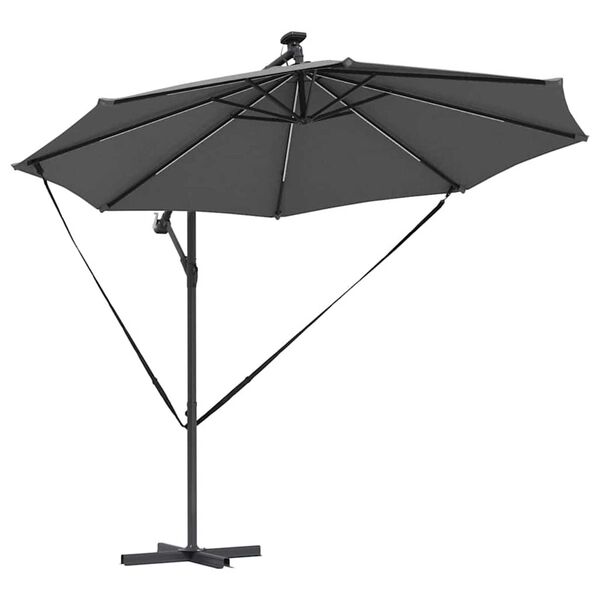vidaXL Cantilever Banana Parasol Anthracite 294 x 294 x 248 cm