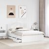 vidaXL Bed Frame with Drawer White 160 x 200 cm Engineer Wood