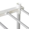 vidaXL Tubular Shelf with Storage White 86 x 27 x 90 cm Aluminium