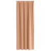 vidaXL Blackout Curtains with Rings 2 pcs Light Brown 225 x 140 cm