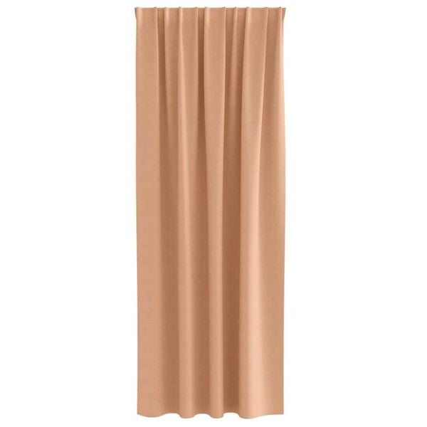 vidaXL Blackout Curtains with Rings 2 pcs Light Brown 225 x 140 cm