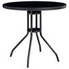 vidaXL 5 Piece Garden Dining Set Aluminium and Textilene Black
