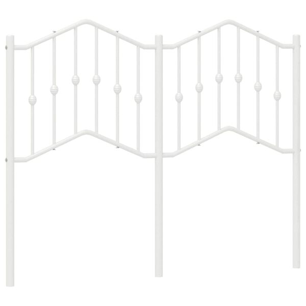 vidaXL Metal Headboard White 120 cm