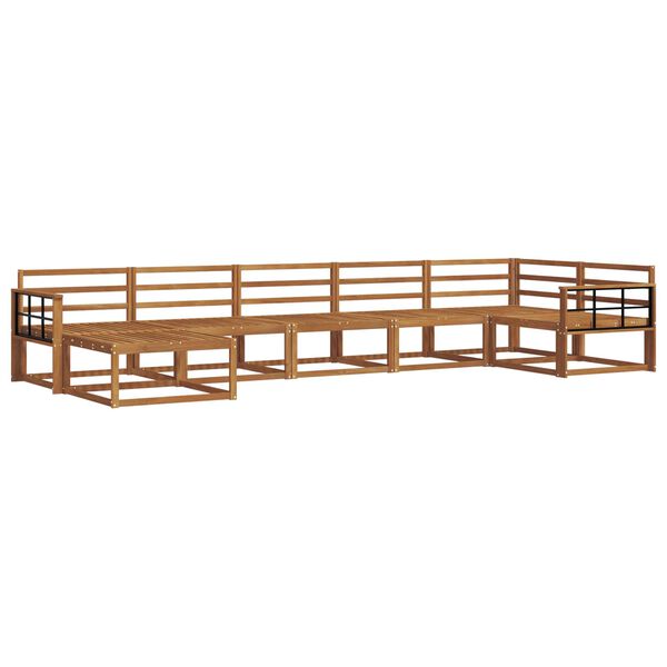 vidaXL Outdoor Sofa Set 7 pcs Natural Solid Acacia Wood