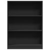 vidaXL Bookcase Black 80x24x109 cm Engineered Wood