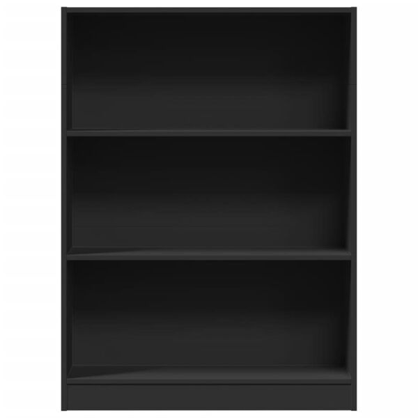 vidaXL Bookcase Black 80x24x109 cm Engineered Wood