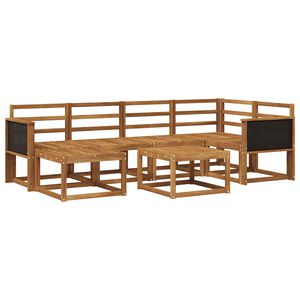 vidaXL Outdoor Sofa Set 7 pcs Natural Solid Acacia Wood
