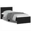 vidaXL Bed Frame without Mattress with Headboard Black 90x190 cm