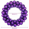 vidaXL Christmas Ball Wreathes 2 pcs Lilac 33 x 33 x 7 cm Polystyrene