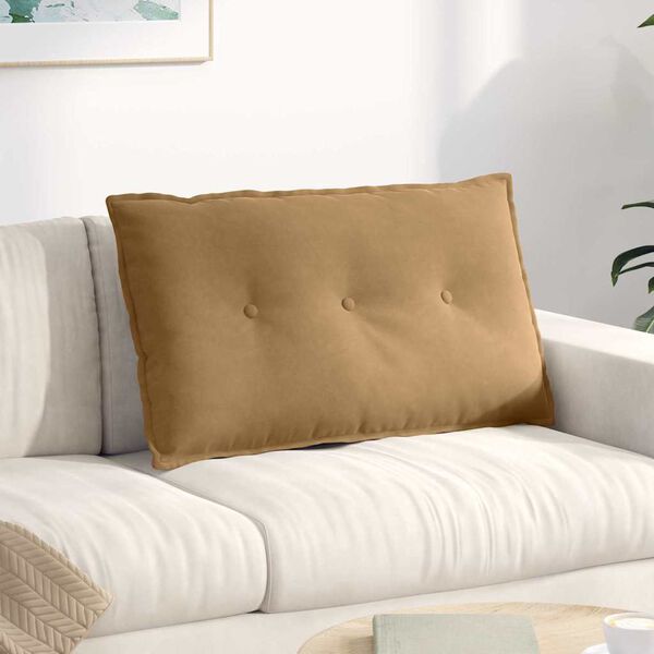 vidaXL Back Pillow Brown 80 x 50 cm Corduroy Fabric