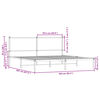vidaXL Metal Bed Frame without Mattress Sonoma Oak 160x200 cm