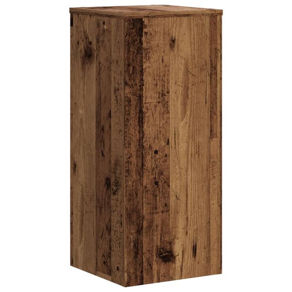 vidaXL Plant Stands 2 pcs Old Wood 30x30x70 cm Engineered wood