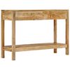 vidaXL Console Table with 2 Drawers 110x35x75 cm Solid Wood Mango