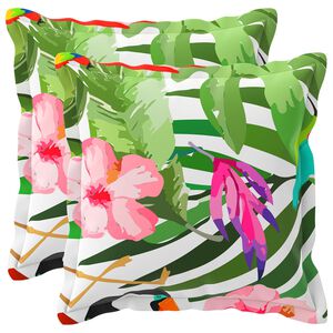 vidaXL Cushion Cover 2 pcs HOUTEN Black 30 x 30 cm Polyester