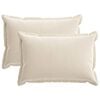 vidaXL Cushion Cover 2 pcs HOUTEN Cream 30 x 50 cm Chenille Fabric