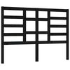 vidaXL Bed Headboard | Black | Solid pine wood | Medium | Decorative Inlays