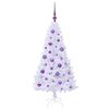 vidaXL Artificial Christmas Tree with Stand White 120 cm PVC and Steel