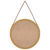vidaXL Wall Mirror with Strap Gold &Oslash; 45 cm